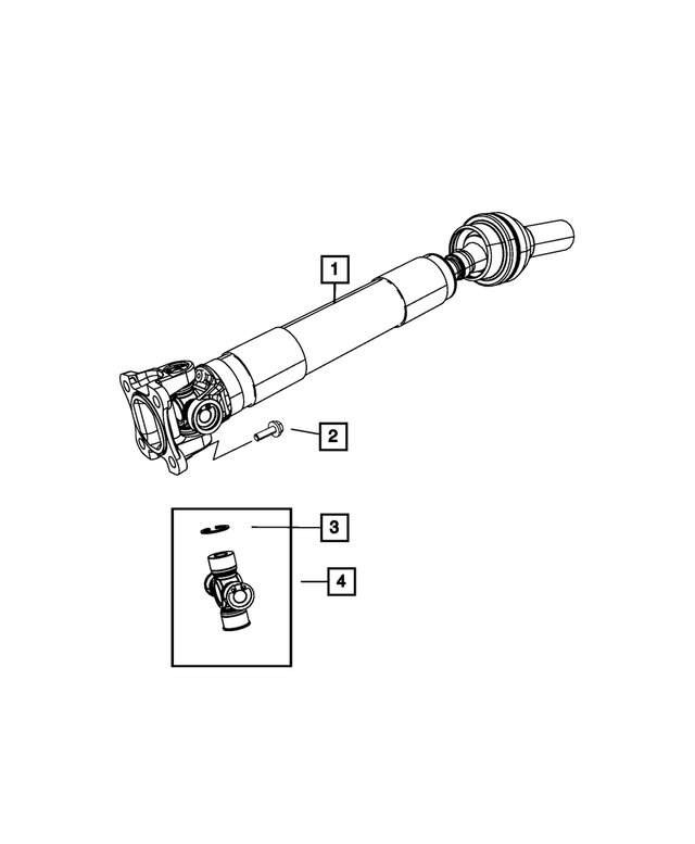J3207886 - Front Axle; Corporate 205 MM; Differential and Drive Line: U-joint Snap Ring for Mopar Image