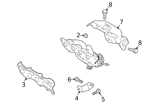 Exhaust Manifold for 2011 Mazda CX-7 #0