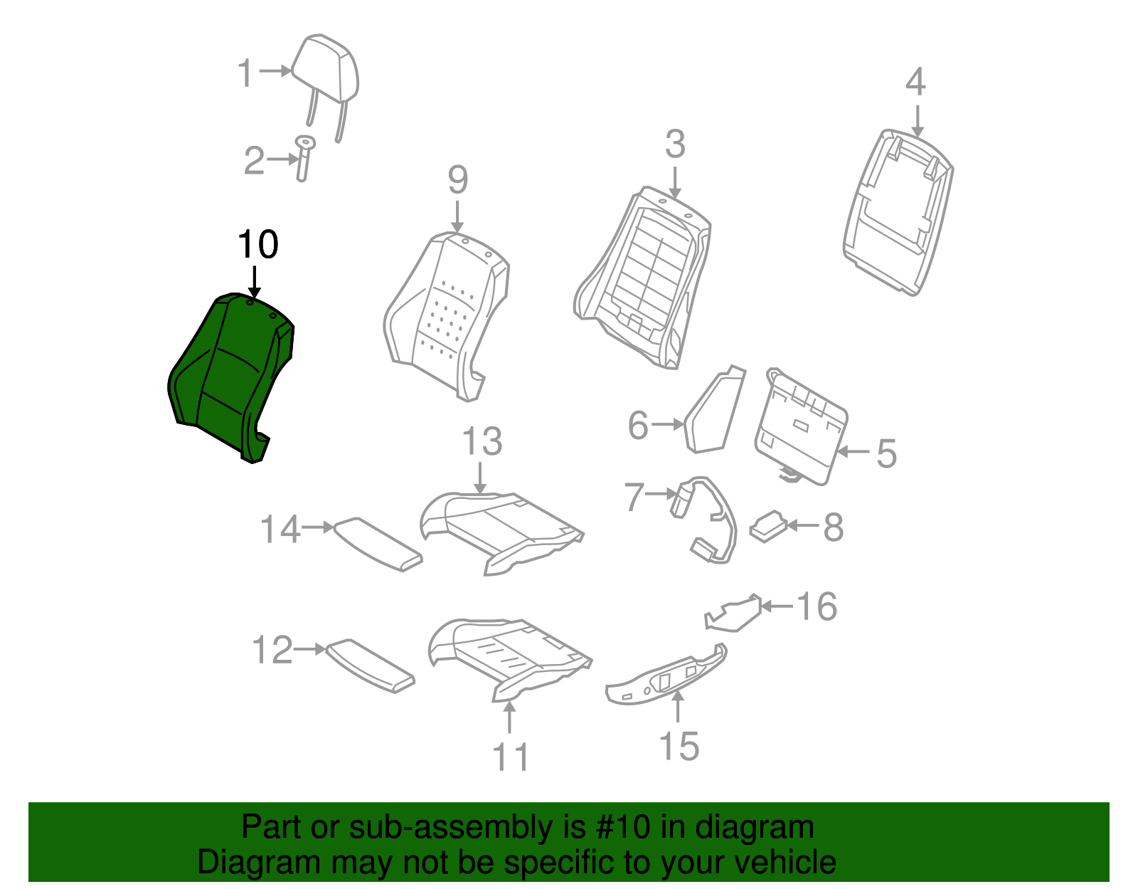 Seat Back Cover - BMW (52-10-2-997-263)