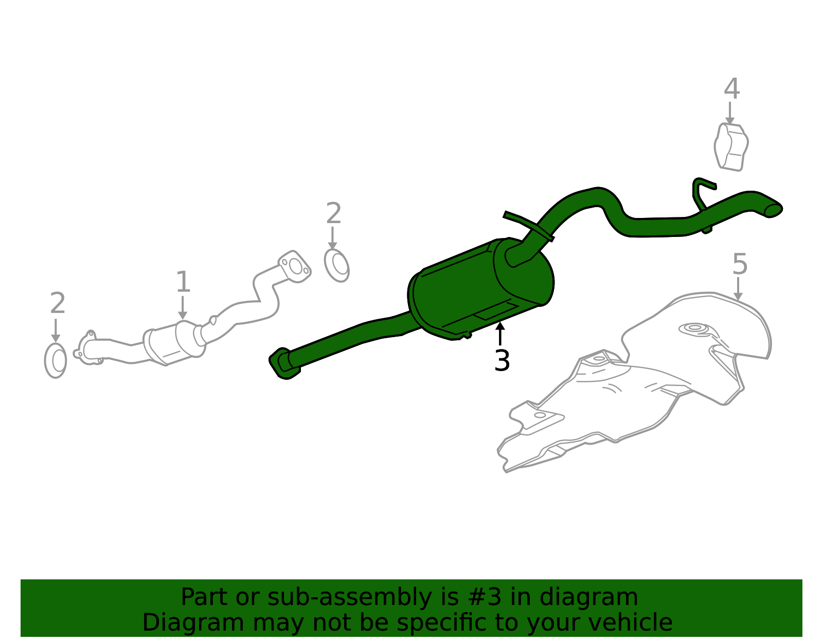 2004-2007 GM Exhaust Muffler Assembly 15773627 | TascaParts.com