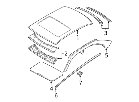Exterior Trim - Roof for 1997 BMW 528i #0