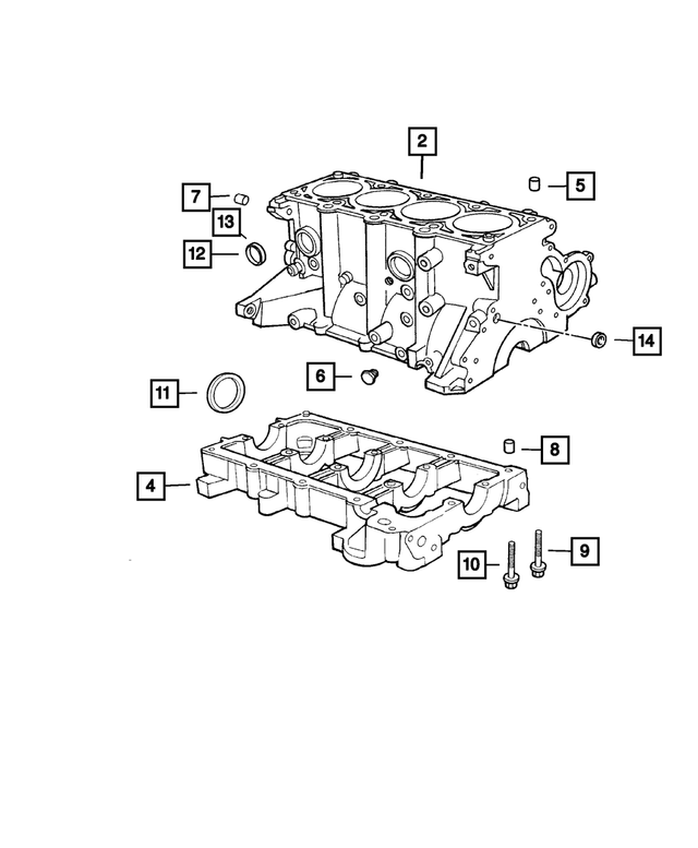 RL019344AE - Engine 2.4L Four Cylinder: Short Block for Mopar Image