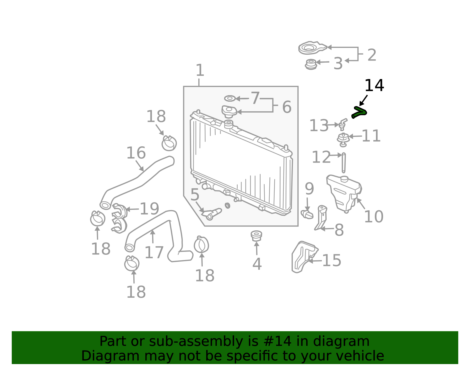 2004-2008 Acura TL Engine Coolant Reservoir Hose 19103-RCA-A00 | OEM ...