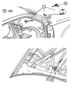 4806242AH - Electrical: A-pillar Mounted Spotlamp, Right for Chrysler: 300 | Dodge: Charger, Magnum Image