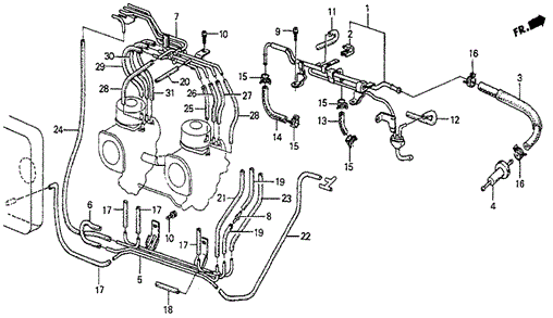 Fuel Lines (2) for 1987 Honda Prelude #0