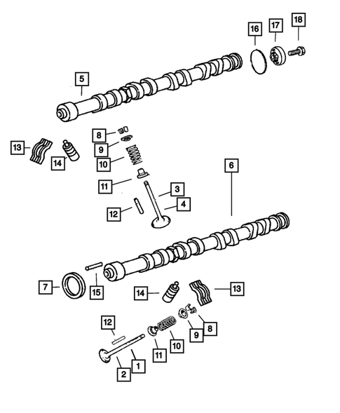 Camshafts and Valves for 2006 Chrysler Sebring #0