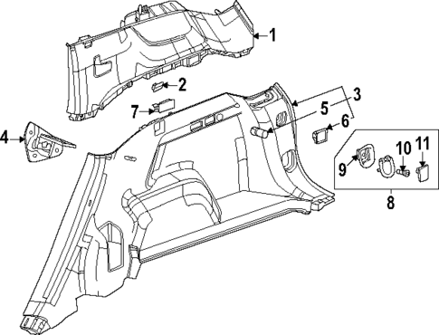 Interior Trim - Quarter Panels for 2025 GMC Terrain #0