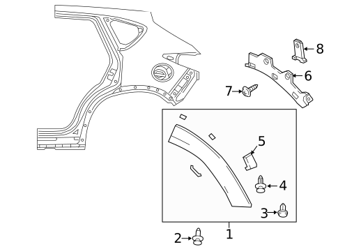 Exterior Trim - Quarter Panel for 2021 Mazda CX-3 #0