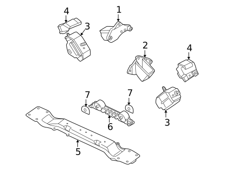 Engine & Trans Mounting for 2002 Mitsubishi Montero #0