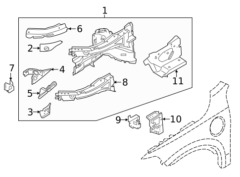 Structural Components & Rails for 2017 Volvo V90 Cross Country #9