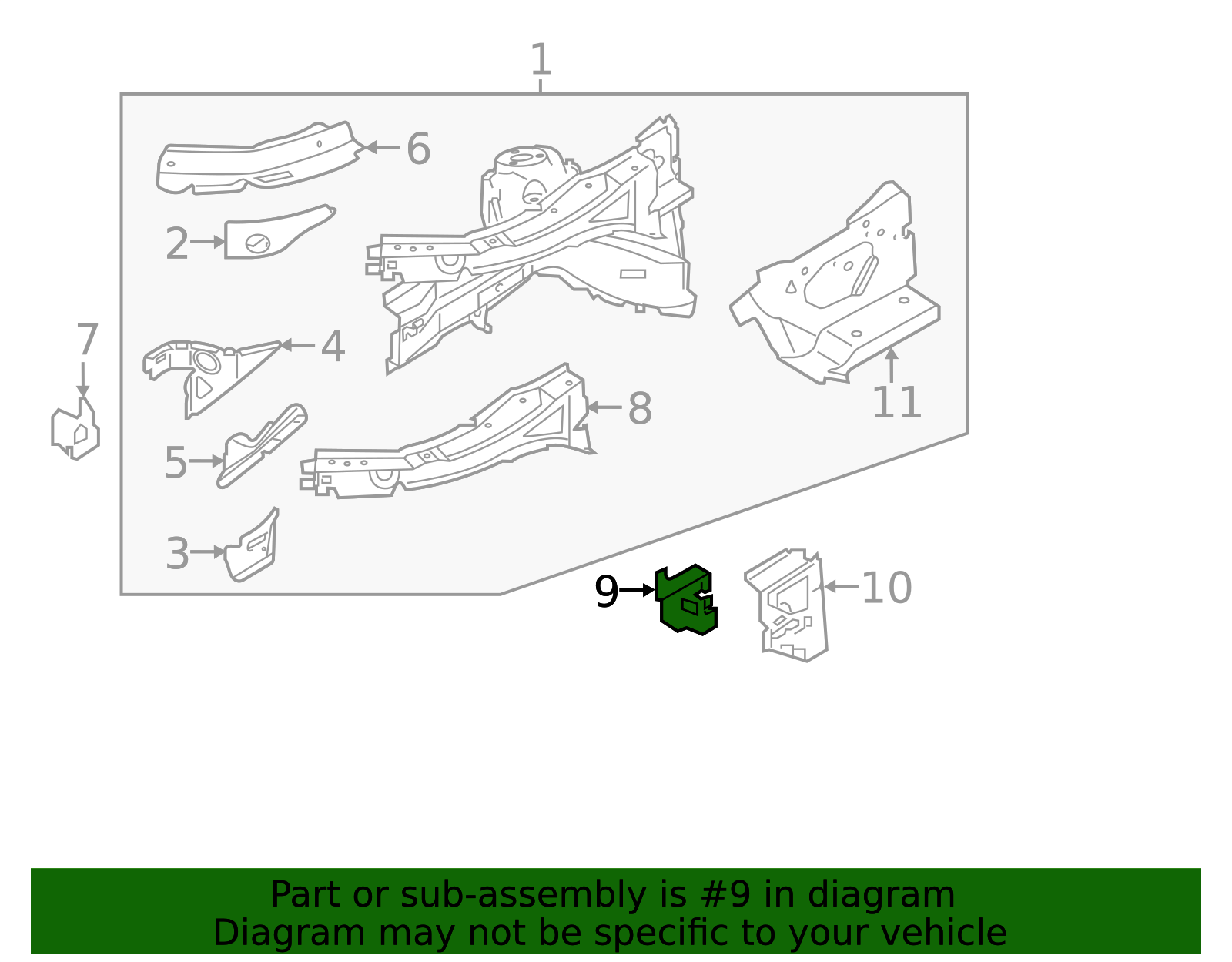 2018-2026 Volvo Fender Rail Mount Plate 31462246 | AutoNation Parts