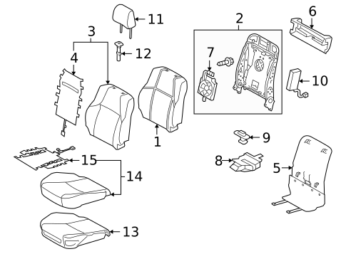 Driver Seat Components for 2017 Lexus GX460 #0