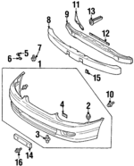 MR296316 - Body: Bumper Cover for Mitsubishi: Mirage Image