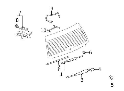 Wiper & Washer Components for 2008 Saturn Vue #1