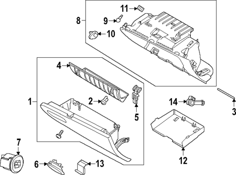 Glove Box for 2019 Volvo XC40 #0
