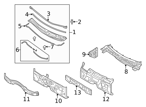 Cowl for 2013 Hyundai Genesis Coupe #0