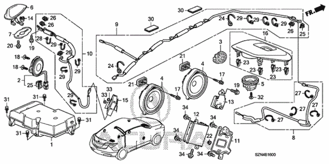 Antenna - Speaker for 2012 Acura ZDX #0