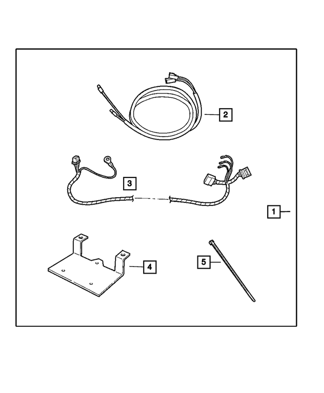 6104759AA - Mopar Accessories - Component Parts: Tie Strap for Mopar Image