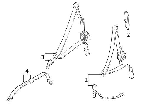 Rear Seat Belts for 2003 Suzuki Grand Vitara #0