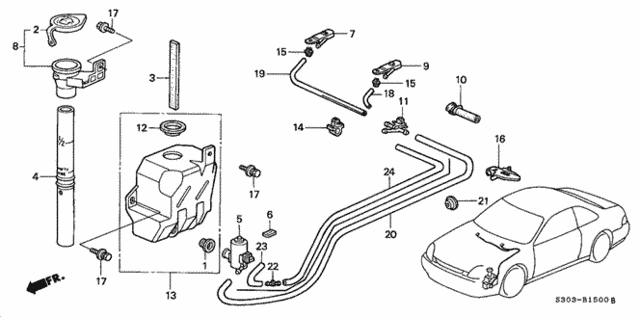Windshield Washer for 2000 Honda Prelude #0