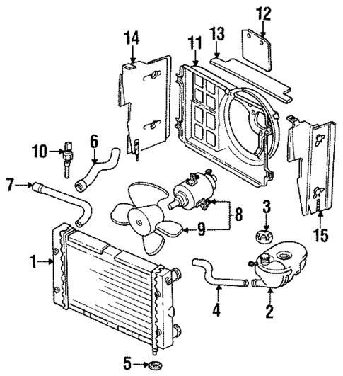 Radiator & Components for 1992 Volkswagen Cabriolet #0