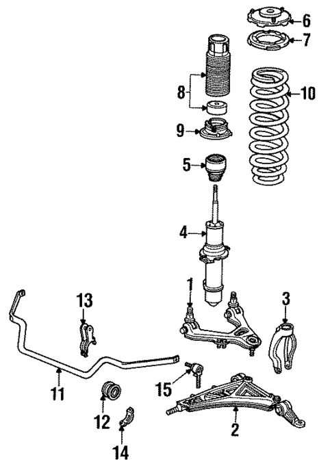 Stabilizer Bar & Components for 1995 Acura Legend #0