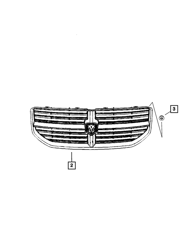 5030899AD - Exterior Ornamentation: Radiator Grille, Left for Mopar Image