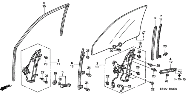 Front Door Windows for 2002 Honda Accord #0