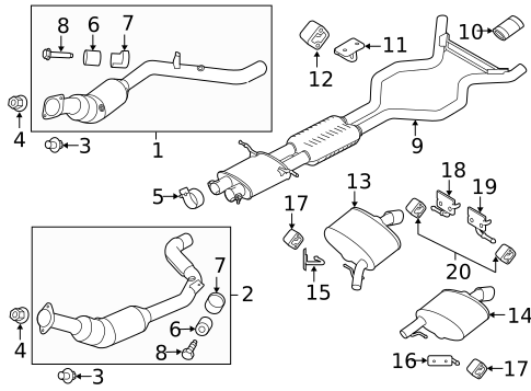 Exhaust Components for 2018 Land Rover Range Rover Sport #0