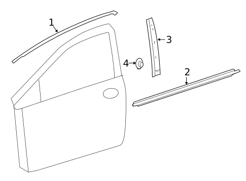 Exterior Trim - Front Door for 2017 Toyota Corolla iM #0