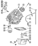 6100932 - Engine 3.7L Six Cylinder [EKG]: Hex Bolt, Mounting for Mopar Image