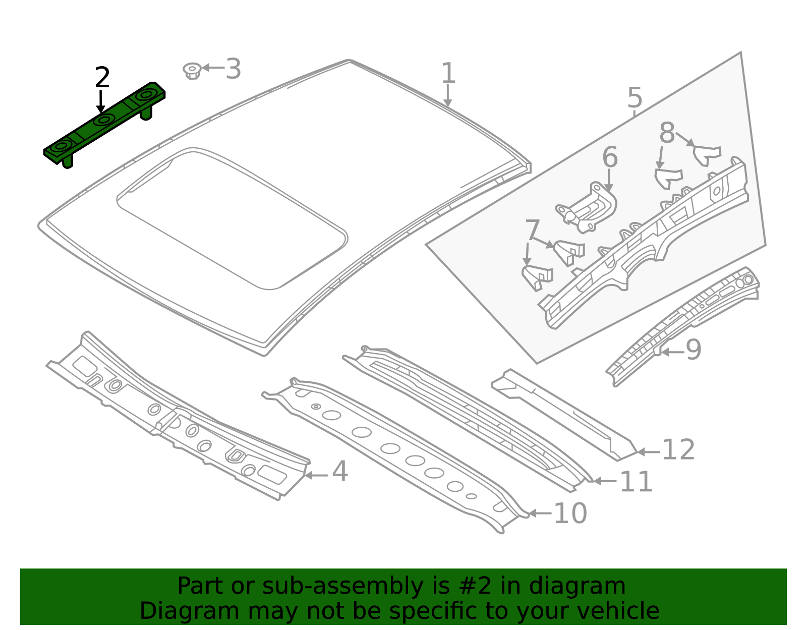 BCJH-56-47ZB - Roof Panel Bracket - 2020-2025 Mazda | Mazda Swag