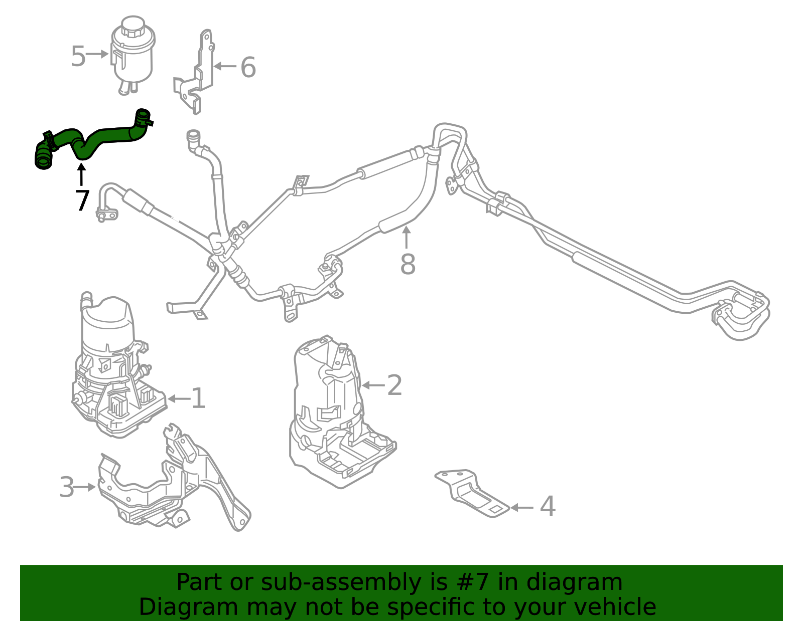 2011-2017 Volvo Power Steering Suction Hose 31329046 | OEM Parts Online