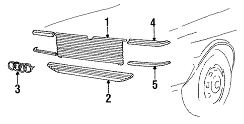 Grille & Components for 1985 Audi 4000 Quattro #0