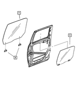 55112402AB - Glass: Rear Door Glass, Right for Mopar Image