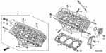 12100RDJ305 - Engine: CYLINDER HEAD ASSY., FR. for Honda Image