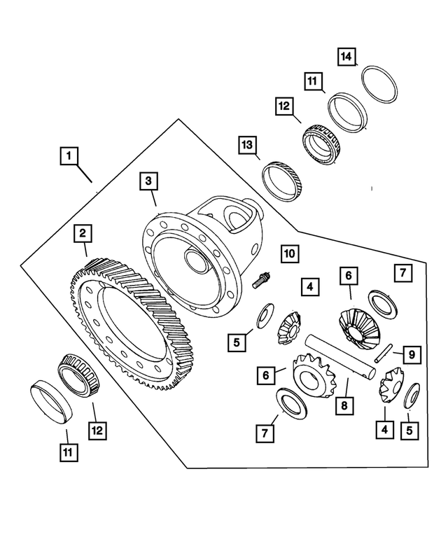 5017849AA - NVG Manual Transaxle 5 Speed: Differential Ring Gear for Mopar Image