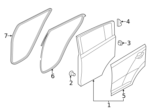 Door & Components for 2020 Kia Sportage #1