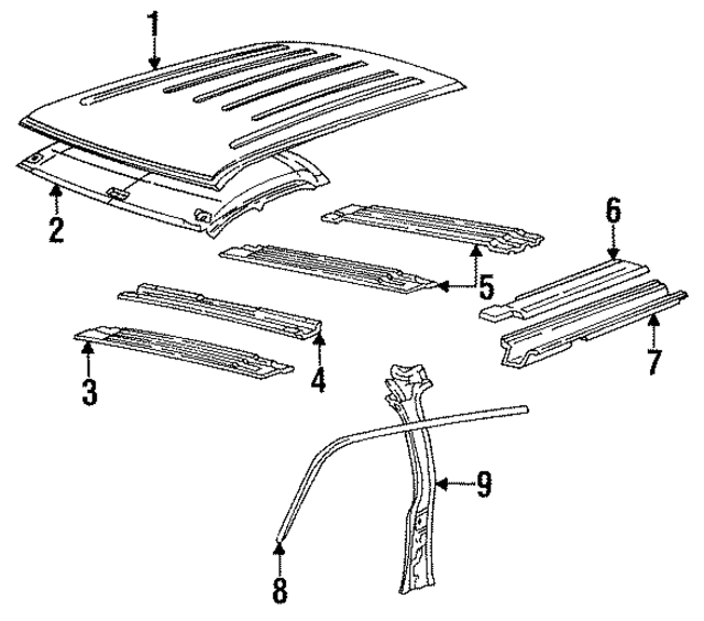 12544487 - Body: Roof Panel for GM Image