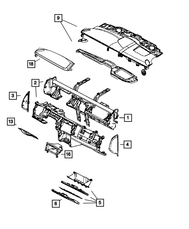 1FU611DBAM - Electrical: Instrument Panel Panel for Mopar Image