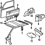 94134911 - Body: Interior Molding for Chevrolet: Spectrum Image