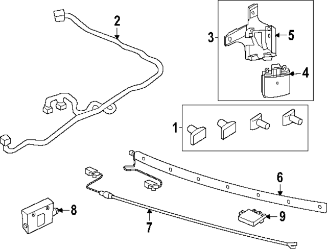 L1MZ15K868BAC - Body: Wire Harness for Ford: Explorer, Police Interceptor Utility Image