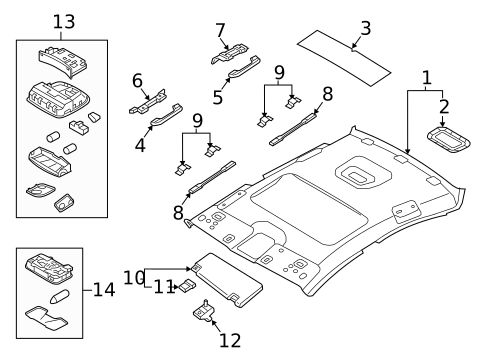 Interior Trim - Roof for 2017 Hyundai Sonata #2