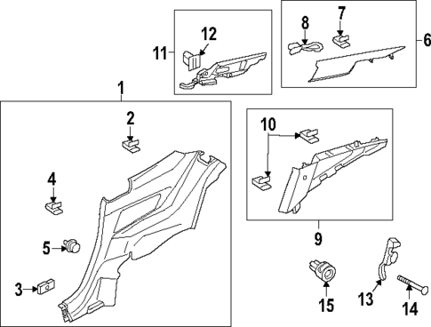 Interior Trim - Quarter Panels for 2024 Ford Mustang #1