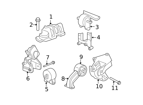 Engine & Trans Mounting for 2008 Dodge Avenger #0