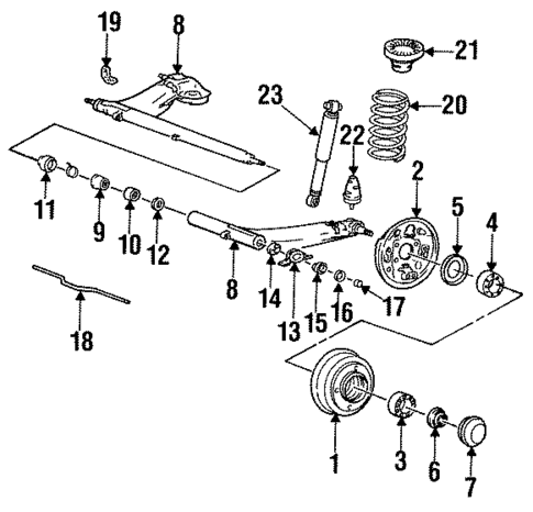 Rear Suspension for 1994 Hyundai Scoupe #0