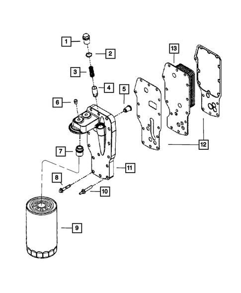Engine Oil Cooler for 2009 Dodge Ram 2500 #0