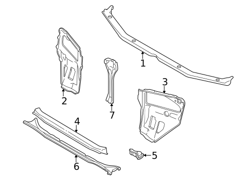 Radiator Support for 1994 Subaru Impreza #0