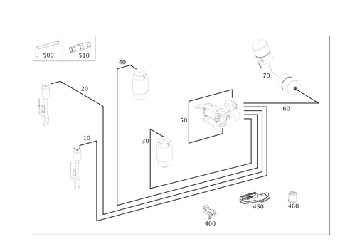 Line Routing with Air Suspension for 2016 Mercedes-Benz GLE450 AMG #0