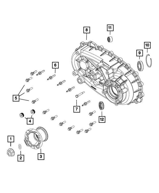68456803AA - Transfer Case and Power Transfer Unit: Hex Flange Head Bolt for Mopar Image